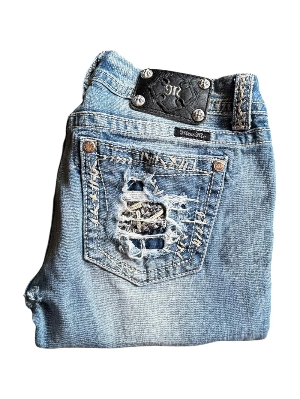 Miss Me Y2K Distressed Boot Cut Jeans